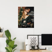 Elegant vrolijk kerstpaar foto Keepsake Poster (Thuiskantoor)