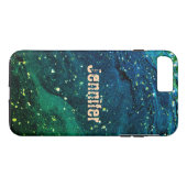 Elegant vrouwelijk abstract marmergoud Case-Mate iPhone case (Achterkant (Horizontaal))