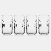Elegant Vrouwen Golf Monogram Ontwerp Blikvorm Glas (Rechts)