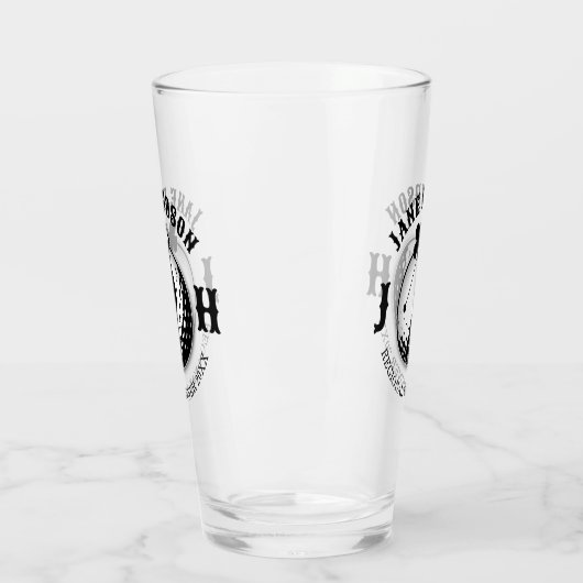Elegant Vrouwen Golf Monogram Ontwerp Glas (Links)