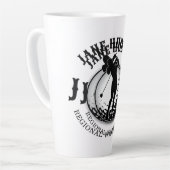 Elegant Vrouwen Golf Monogram Ontwerp Latte Mok (Linkerhoek)