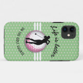 Elegant vrouwen golfer ontwerp Case-Mate iPhone case (Achterkant (horizontaal))