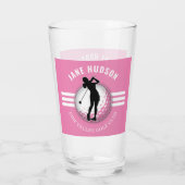 Elegant vrouwen golfer ontwerp glas (Achterkant)