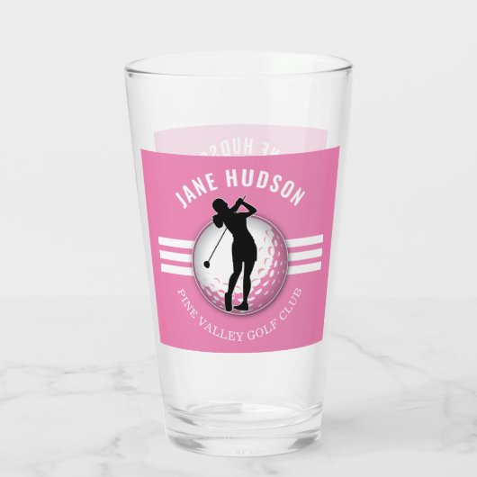 Elegant vrouwen golfer ontwerp glas (Achterkant)