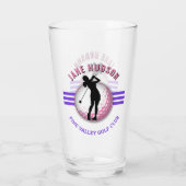 Elegant vrouwen golfer ontwerp glas (Achterkant)