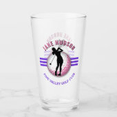 Elegant vrouwen golfer ontwerp glas (Voorkant)