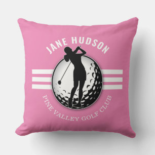 Elegant vrouwen golfer ontwerp kussen