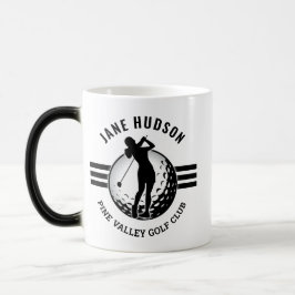 Elegant vrouwen golfer ontwerp magische mok