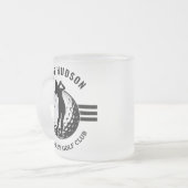 Elegant vrouwen golfer ontwerp matglas koffiemok (Voorkant links)