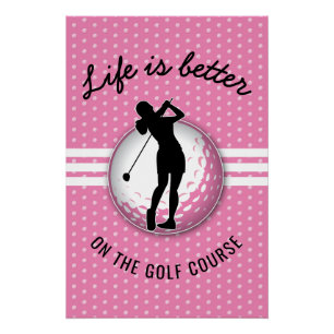 Elegant vrouwen golfer ontwerp perfect poster