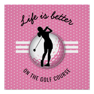Elegant vrouwen golfer ontwerp perfect poster