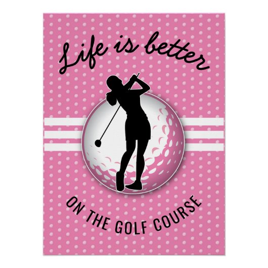 Elegant vrouwen golfer ontwerp perfect poster (Voorkant)