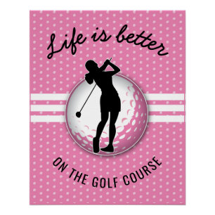Elegant vrouwen golfer ontwerp perfect poster
