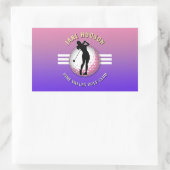 Elegant vrouwen golfer ontwerp rechthoekige sticker (Tas)