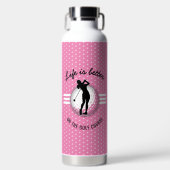 Elegant vrouwen golfer ontwerp waterfles (Voorkant)