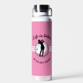 Elegant vrouwen golfer ontwerp waterfles (Achterkant)