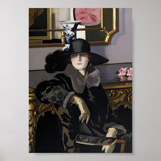 Elegant Vrouwenportret  Muurkunst Poster (Voorkant)