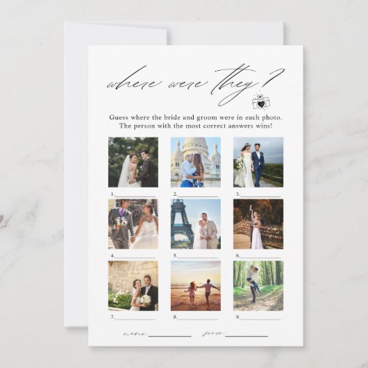 Elegant waar waren ze fotospel kaart (Voorkant)