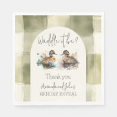 Elegant Waddle It Be Mallard Duck Genderonthulling Servet (Voorkant)