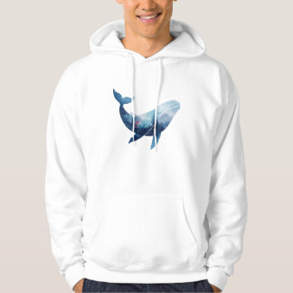 Elegant walvis marien leven ontwerp hoodie