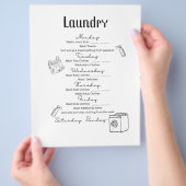 Elegant wasgoed Poster Flyer (Hand)