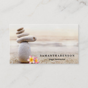 Elegant Water Color Logo Zen Yoga Healing Health Visitekaartje