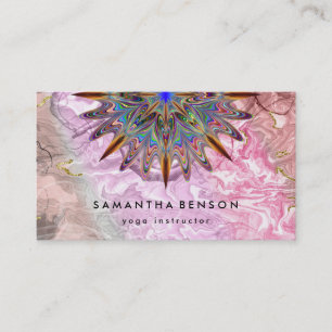 Elegant Water Color Lotus Flower Logo Yoga Busines Visitekaartje