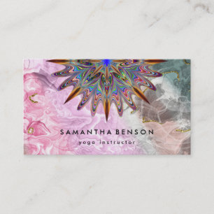 Elegant Water Color Lotus Flower Logo Yoga Busines Visitekaartje