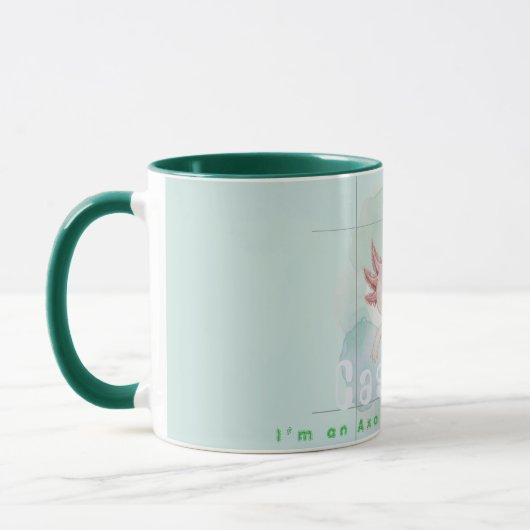 Elegant Watercolor Axolotl Personalized Ceramic Mok (Links)