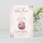Elegant Watercolor Baby Shower Invitation wit (Debout devant)