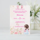  Elegant Watercolor Ballerina Birthday Invitation  (Debout devant)