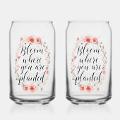 Elegant Watercolor Botanical Message Blikvorm Glas (Achterkant)