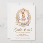 Elegant Watercolor Bunny Easter Brunch  Kaart (Voorkant)