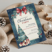 Elegant Watercolor Christmas Party Invitation