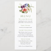Elegant Watercolor Floral Ladies Event Menu (Devant)