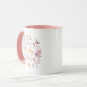 Elegant Watercolor Floral Mok (Voorkant links)