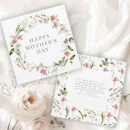 Elegant Watercolor Floral Mother's Day Kaart