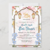 Elegant Watercolor Floral Ramadan Iftar Invitation (Devant)