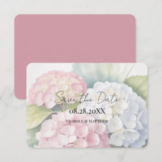 Elegant Watercolor Hydrangeas  Save The Date
