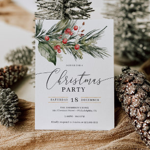 Elegant Watercolor Kerstfeest Kaart