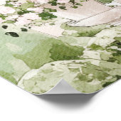 Elegant Watercolor Manor Garden Wedding Poster (Hoek)