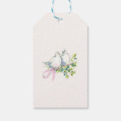 Elegant Watercolor Manor Rococo Wedding Cadeaulabel (Achterkant)