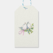 Elegant Watercolor Manor Rococo Wedding Cadeaulabel (Achterkant)