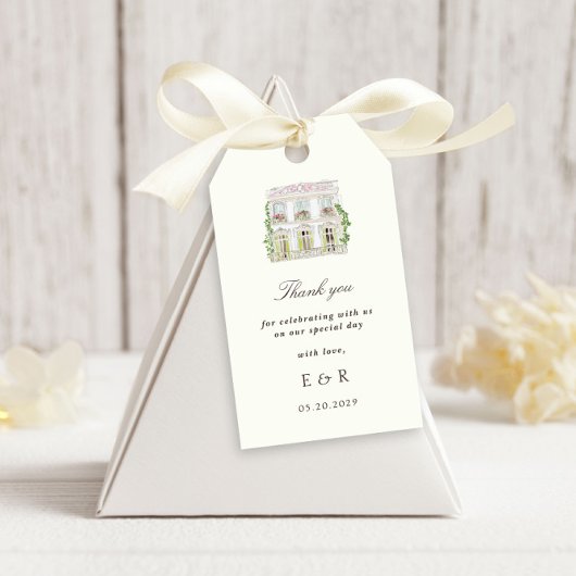 Elegant Watercolor Manor Rococo Wedding Cadeaulabel