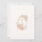 Elegant Watercolor Manor Rococo Wedding Kaart (Achterkant)