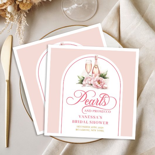 Elegant watercolor napkins bridal shower design servet