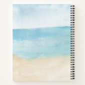 Elegant Watercolor Pattern Personalized Notitieboek (Achterkant)