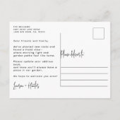 Elegant Watercolor Roses Garden Moving Aankondigingskaart (Achterkant)