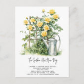 Elegant Watercolor Roses Garden Moving Aankondigingskaart (Voorkant)