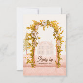 Elegant Watercolor Rustic Garden Arch Wedding RSVP (Devant)